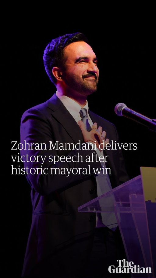 ‘Donald Trump, I have four words for you: turn the volume up!’

Zohran Mamdani celebrated his victory over Andrew Cuomo, the three-term former governor and son of a governor in his first speech since being elected mayor of New York City.

“We have toppled a political dynasty,” Mamdani told his supporters, before delivering a message to his opponent. "I wish Andrew Cuomo only the best in private life but let tonight be the final time I utter his name."

Mamdani also used the speech to directly address Donald Trump, who has threatened to cut funding to New York City if he won the race.

“After all, if anyone can show a nation betrayed by Donald Trump how to defeat him, it is the city that gave rise to him,” he said. “Donald Trump, since I know you’re watching, I have four words for you: turn the volume up.”

Follow the link in bio for the latest.