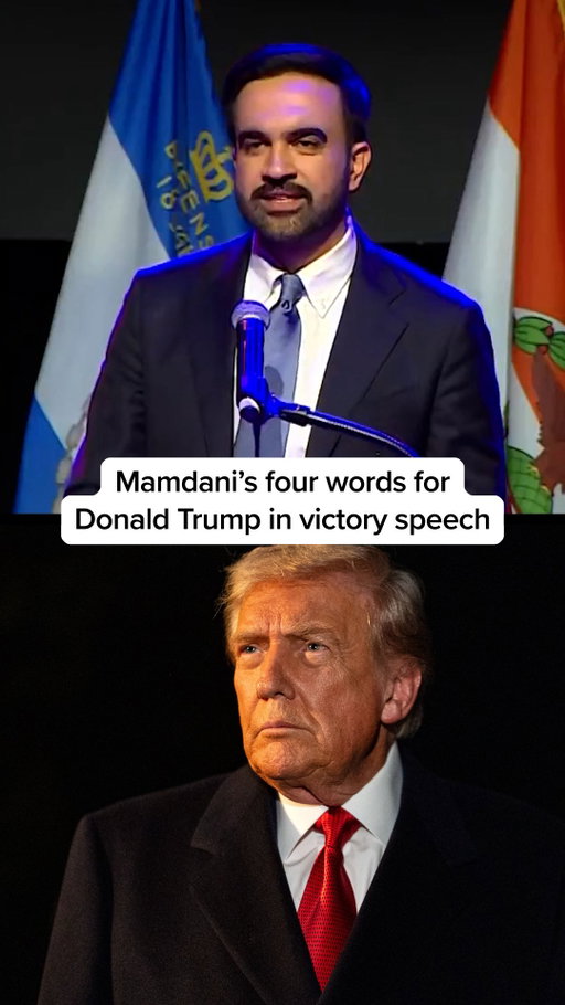 Zohran Mamdani delivers a message to President Donald Trump during his NYC mayoral victory speech.

#breakingnews 
#news 
#trump 
#mamdani 
#newyork