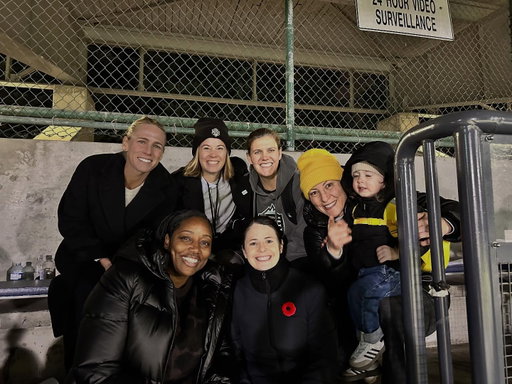 You never know who you will run into at a @vancouverrisefc game. Huge 2-1 victory.