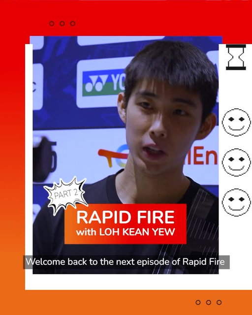More #RapidFire questions. More laughs. More 🇸🇬 Loh Kean Yew. 😁🔥 

#TotalEnergiesxBadminton