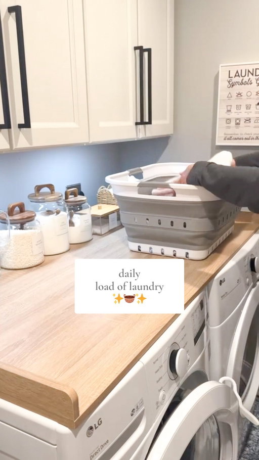 It’s so satisfying to finish a load of laundry from start to finish in one day 😌 comment “laundry” and I’ll message you the link for all my laundry room favs! #laundry #laundryroutine #laundryday #laundryroom #laundryhack #dailyroutines #cleanwithme #dolaundrywithme