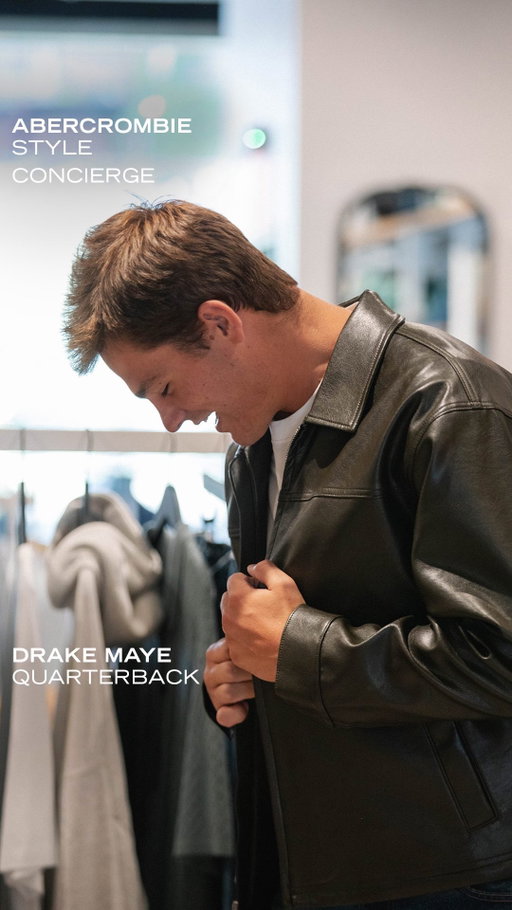 We met up with @drake.maye in Brooklyn for a Style Concierge session. Let us know what you think of his new looks. 👇
.
.
.
.
The Abercrombie Style Concierge is a personalized styling service made exclusively for NFL players, offering looks for their biggest moments, all season long. #abercrombiepartner
