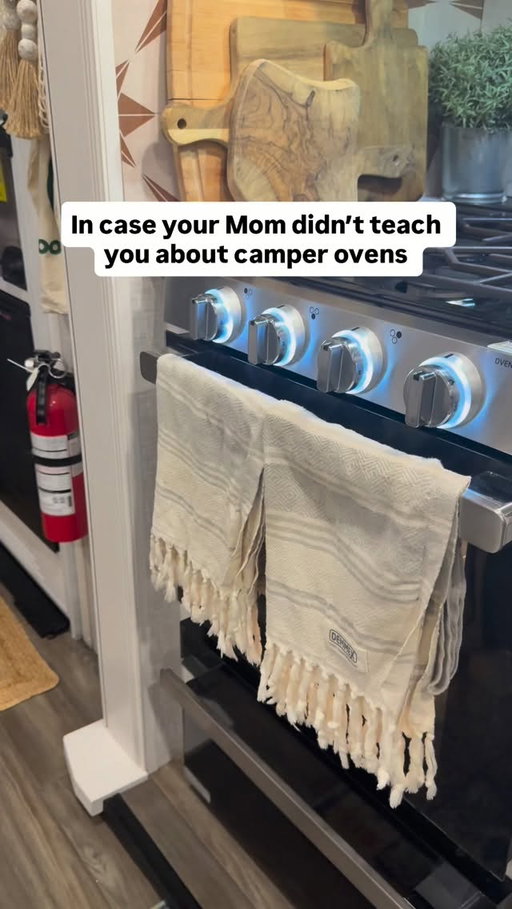 RV tip: One of the best hacks my Mom taught me. Put a pizza stone in the bottom of your camper/Rv oven. We bake in ours all the time with no issues. 

-it evens out the heat 
-keeps the temperature steady
-protects your food from the direct heat to keep your food from scorching. 

You can get them now at Walmart or Amazon. Not expensive at all! 
Do you use a pizza stone in your camper oven?

#rvtip #camper #camperlifestyle #camperoven #pizzastone #camperkitchen