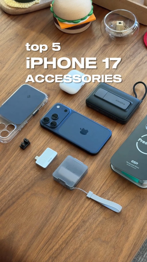 it’s been almost a month since i upgraded to the iphone 17 pro, and these are 5 accessories I can’t live without 👀📱

link to them in my LTK!

Product mentioned:
- @spigen case
- @esrtech.official screen protector
- @lexar_global ssd
- @anker_official magsafe powerbank
- @apple airpods pro 3

#iphone #apple #iphone17pro #tech #gadget