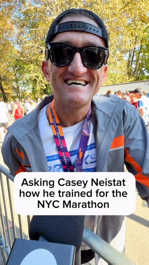 Asking @caseyneistat how he trained for the @nycmarathon