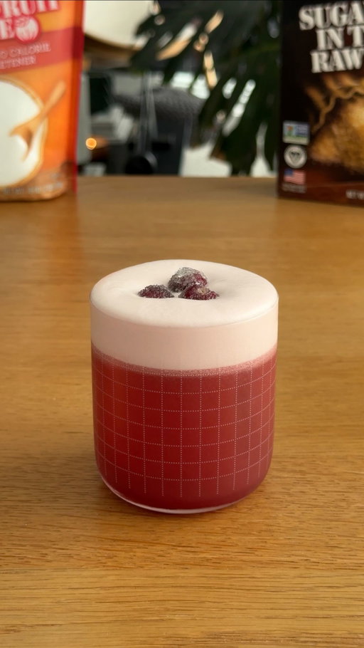 Who wants a cranberry cinnamon sour? 🍒

This festive cocktail is as cozy as it is vibrant — the perfect balance of tart cranberry and warm cinnamon. It’s a great sip before Thanksgiving and Christmas (just… maybe steer clear of your white furniture 😉).

Ingredients (per serving):
- 1 egg white or aquafaba 
- 2 oz gin
- 3/4 oz lemon juice
- 3/4 oz cranberry juice 
- 1/2 oz cinnamon syrup (recipe below)
- coated cranberries to garnish (recipe below)

Combine ingredients in a cocktail shaker and dry shake to start — this creates the foam. Then add your ice and shake vigorously. Strain into a coupe glass and garnish with coated cranberries. Enjoy!

———

Cinnamon syrup:
- 1 cup Sugar In The Raw @intheraw
- 1 cup water
- 4 cinnamon sticks
- dash of vanilla if desired 

Combine sugar and water and boil until the sweetener dissolves. Reduce to a simmer and add cinnamon sticks — simmer for 5min. Let cool completely (about an hour) then strain.

Coated Cranberries:
Combine a handful of cranberries, Hot Agave In The Raw and Monk Fruit In the Raw. Toss until cranberries are fully coated with the sweetener.

*I doubled the ingredients in the video shown*

#InTheRaw #NoNonsense #ad @intheraw