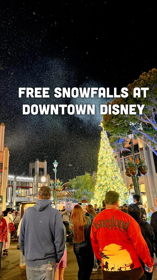 Downtown Disney is turning into a mini winter wonderland again! ❄️ Nightly “snow” shows don’t have a confirmed start date yet, but last year they began around Nov 29 and continued through December 31— usually every 30 minutes from 6–10pm. Grab a churro or hot chocolate and head to the spot between Jazz Kitchen + Black Tap for the best view.

#thingstodoinlosangeles #losangeles #la #socal #reels #reelsinstagram #explorepage #christmas #holidays #snow #downtowndisney #disneyland #disney #dateideas #datenight