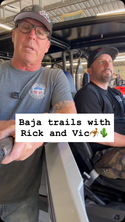 On this episode of Baja Trails with Rick and Vic…
We dive into preparation for the Baja 1000! 💥

I’ve stepped up from my Polaris Turbo R to a Polaris Pro R, and I want to give a huge shoutout to the crew at Coyne Powersports Parts for getting me the car so quickly!

We’re only touching on a couple of the changes today (saving some surprises for later 👀). Big thanks to @utvspeedinc for  building this custom cage — I went with them because I could build it exactly the way I wanted. The style, fit, and finish are unreal, and installation was a breeze.

Also major thanks to @ruggedradios @hpr_socal for setting us up with the right intercom and radio equipment — all the plugs and wiring made it super simple for the team at American Offroad 🇺🇸 to install.

We’ll cover my new @methodracewheels and @tensortire in an upcoming episode, but for now, this is Baja Trails with Rick and Vic… minus Vic for the moment — we’ll pick him up today! @scoreoffroadracing @scoreinternational @vicdmr 

#Baja1000 #BajaTrails #PolarisProR #UTVBuild #OffRoadLife #DesertRacing #MethodRaceWheels #TensorTires #UTVSpeed #RuggedRadios