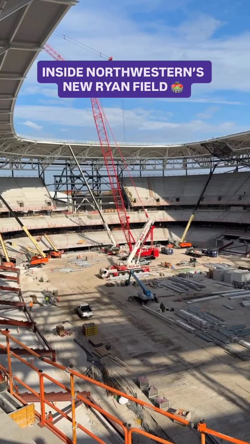 We got a sneak peek of the progress inside Northwestern’s @newryanfield 👀