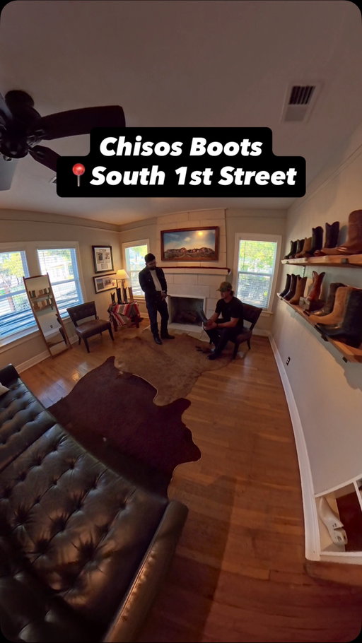 This is Chisos Boots, an Austin Texas homegrown boot company

Their store and HQ are a hidden gem Located at: 3507 S 1st St

100% texan-owned and handcrafted with the highest quality materials. With a portion of proceeds benefiting Texas land conservation

Inspired by the Chisos Mountains, which is the ONLY mountain range in the United States contained within a national park. 

The mountains cover 40 miles in Big Bend National Park — the name Chisos means “Spirit” or “enchantment”

Founded by Austin-native, Will Roman. It’s their 6th year anniversary party this Saturday November 8

Comment YEEHAW and I’ll message you the details to RSVP

100% of revenue benefiting Texas Military Forces Museum

Featuring music Artis Black Joe Lewis and Johnny McGowan 

Send this to someone who loves Texas