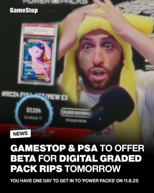 Experience Power Packs expanded Beta access on Thursday, an all-new way to collect by GameStop and PSA.

Stay in the beta by ripping a pack. Pokémon and Football available now. Baseball and Basketball coming soon.

While supplies last.

Link in bio | powerpacks.com