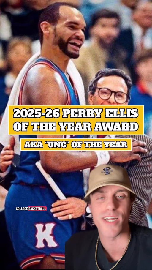 The Annual “Perry Ellis of the Year” Award Ceremony has commenced. Congratulations to the winning unc. #perryellis #kansas #cbb #collegebasketball #collegehoops #chadbakermazara #tyongrantfoster #nijelpack