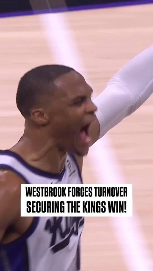 @russwest44 forces the clutch defensive turnover, securing the @sacramentokings victory! 😤