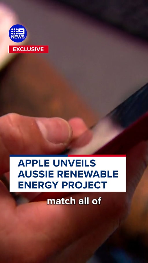 #EXCLUSIVE: Apple have a new plan to offset ALL of the electricity used by Australian customers' devices with clean energy. #9News