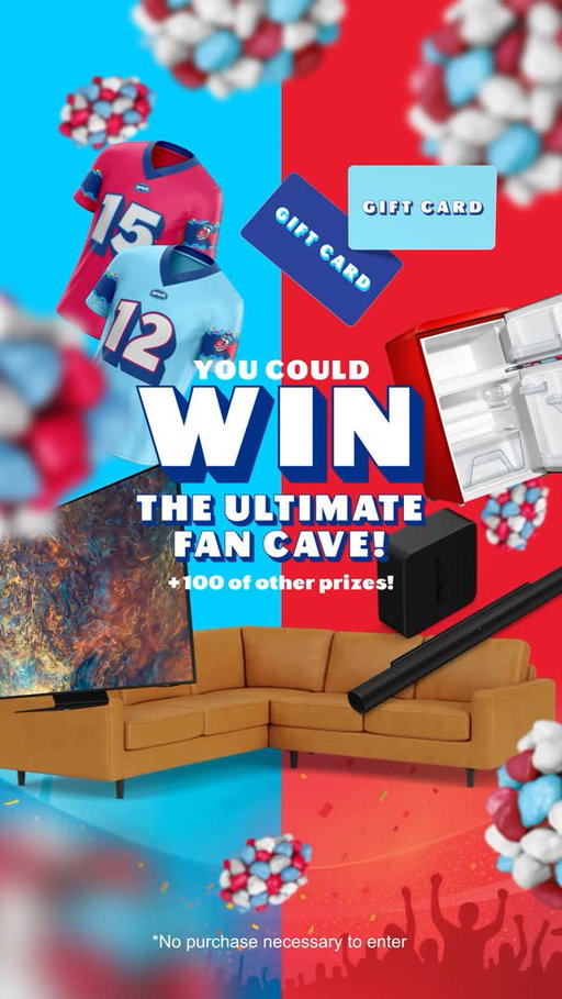 CONTEST ALERT ‼️ Unleash the football frenzy! You could win the ultimate fan cave + 100s of other prizes from NERDS Candy Canada. Head over to nerdsfootballfrenzy.com to scan, upload and enter. 

For additional free entries: 
✅ LIKE this post 
✅ TAG a bestie in the comments 
✅ FOLLOW @nerdscandy_canada 

Details:
No purchase necessary. Must be a legal resident of Canada who has reached the age of majority in their province/territory of residence. Up to 71 entries per person (Registration, Kicks, Plus 10 bonus via instagram). Register at Nerdsfootballfrenzy.com 
Odds of winning depend on the number of eligible entries received. Must be following @nerdscandycanada at the time of the draw. Contest opens November 3, 2025 and closes January 22, 2026. Open to Canadian residents only. Sponsor: Ferrara Candy Company

‼️ Tu pourrais gagner la caverne ultime du super fan + des centaines d’autres prix offerts par NERDS Candy Canada.
Rends-toi sur NerdsFootballEnFolie.com pour scanner, téléverser et participer.

Pour obtenir des participations gratuites supplémentaires :
✅ AIME cette publication
✅ IDENTIFIE ton/ta meilleur(e) ami(e) en commentaire
✅ SUIS @nerdscandy_canada

Détails :
Aucun achat requis. Réservé aux résidents légaux du Canada ayant atteint l’âge de la majorité dans leur province ou territoire de résidence. Maximum de 71 participations par personne (Inscription, tirs, plus 10 bonus via Instagram). Inscris-toi sur NerdsFootballEnFolie.com. Les chances de gagner dépendent du nombre total de participations admissibles reçues. Le concours débute le 3 novembre 2025 et se termine le 22 janvier 2026.
Ouvert uniquement aux résidents canadiens.
Commanditaire : Ferrara Candy Company.