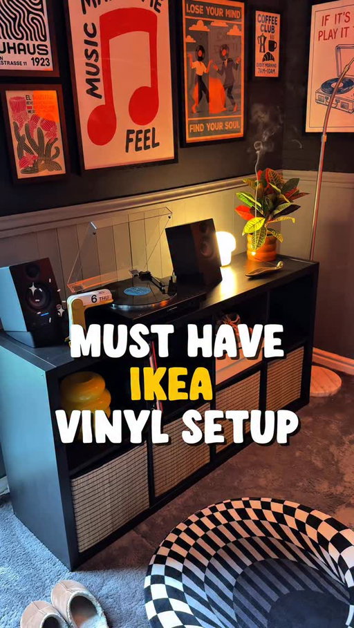 MUST HAVE IKEA VINYL SETUP 
budget-friendly edition 💸

Who said an affordable setup can’t look this good? 👀

#ikea #ikeasetup #vinylsetup #ikeahack #ikeainspo #homedecor #vinylcommunity #roominspo #budgetfriendly #vinylcollection #aestheticsetup #homedesign #interiorinspo #setupinspo