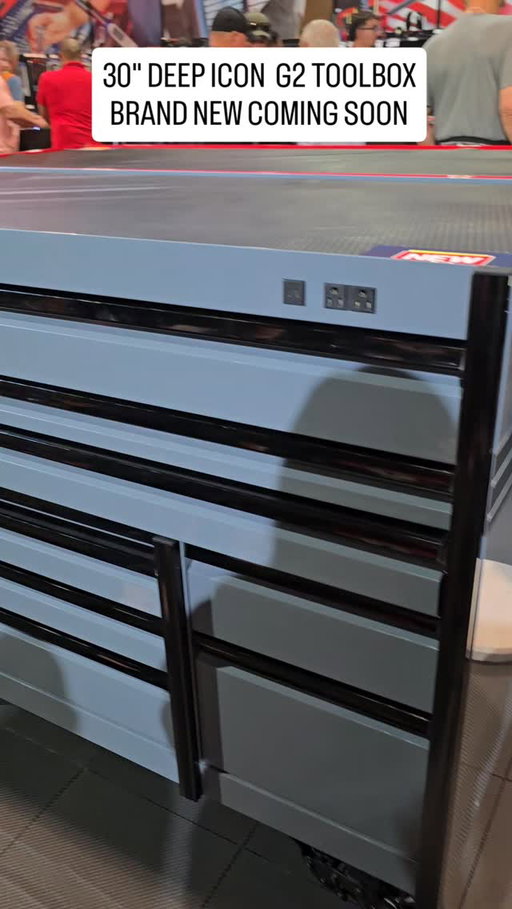 30" DEEP ICON G2 TOOLBOX COMING SOON.  HARBOR FREIGHT ANSWERS TO SNAP ON EPIQ