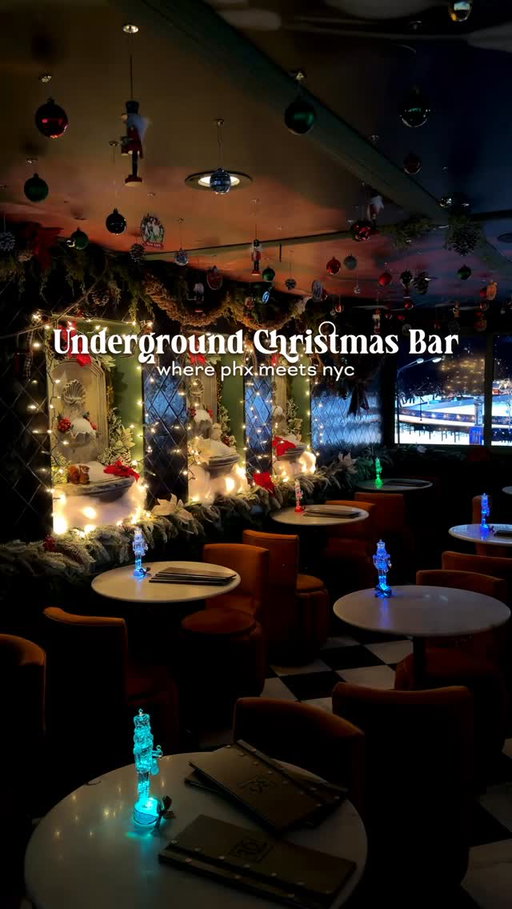 🎄🗽 It’s beginning to look a lot like Christmas in New York at 36 Below ☃️ This season’s cocktail menu brings the magic of the city to the desert. Their holiday cocktail menu includes festive options like the silky Snow Globe cosmo, the cozy Filthy Animal hot toddy, the creamy, coffee-forward Nutcracker, and Fifth Avenue & Madison comes in the coolest presentation 🎁 Pair your drinks with new small bites like the Mistletoe Dip (mint pea whipped feta with pomegranate and pistachio), White Christmas Crab Dip, or the festive Fireside Delight mini pies. 

You won’t wanna miss this Christmas bar this season. Highly recommend making reservations in advance! Thank you to 36 Below for having me in. 

@36below 
📍3620 E Indian School Rd, Phoenix, AZ 85018