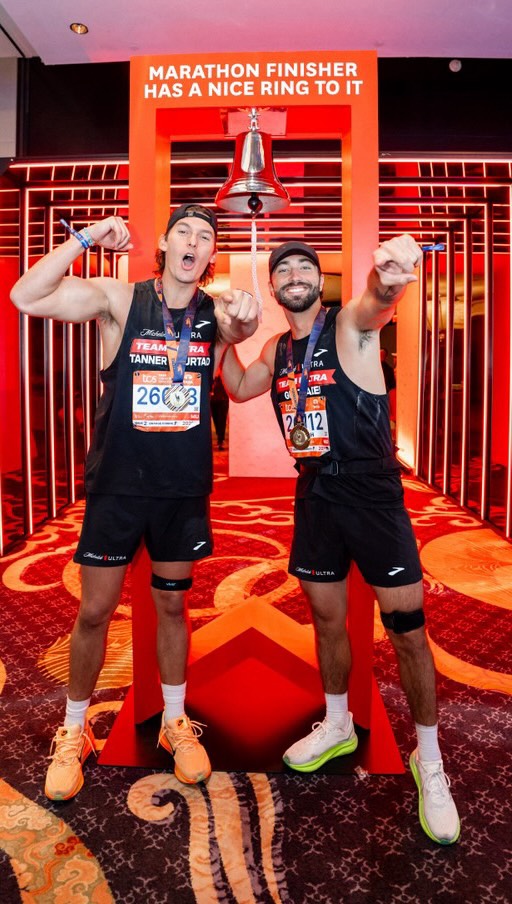 Come run the @nycmarathon with us! 🏃🏽‍♂️One of the best if not THE best experience of our life. Love ya man, couldn’t have done this without ya @joeygraziadei 

Tag someone you would want to do this with ⬇️⬇️

#nycmarathon2025 #runningpartner #nyc #fitnessinspo