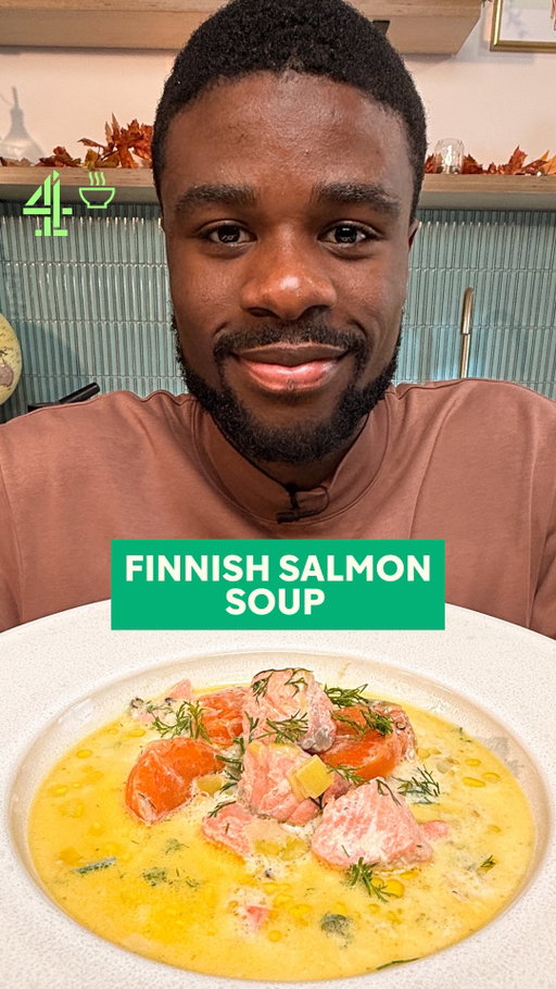Cosy season’s officially in session, and @justinkaarthur’s Finnish salmon soup just set the standard for comfort food.

Serves: 2 
Total time: 30 minutes 

Ingredients

240g salmon fillets 
2 tbsp unsalted butter 
2 tbsp sunflower oil 
1/2 large leek, sliced 
A carrot, sliced 
6 baby potatoes, halved 
500ml fish stock 
1 bay leaf 
100ml double cream 
Salt and pepper, to taste 
A handful of fresh dill, for garnish 

Method

1.  Start by deskinning the salmon and cutting it into bite-sized pieces. Set aside
 
2.  In a medium pot, heat the butter and oil over medium heat
 
3.  Add the sliced leek and carrot at the same time and sauté for 3–4 minutes until softened
 
4.  Add the halved potatoes, fish stock, and bay leaves. Bring to a gentle boil, then reduce the heat and simmer for about 15 minutes until the potatoes are tender 
 
5.  Add the salmon pieces and cook gently for another 5 minutes, or until the fish is just cooked through
 
6.  Stir in the double cream and season with salt and pepper to taste
 
7.  Remove from heat, discard the bay leaves, and garnish with fresh dill before serving

#lohikeitto #salmonsoup #fishsoup #comfortfood #finnishrecipes