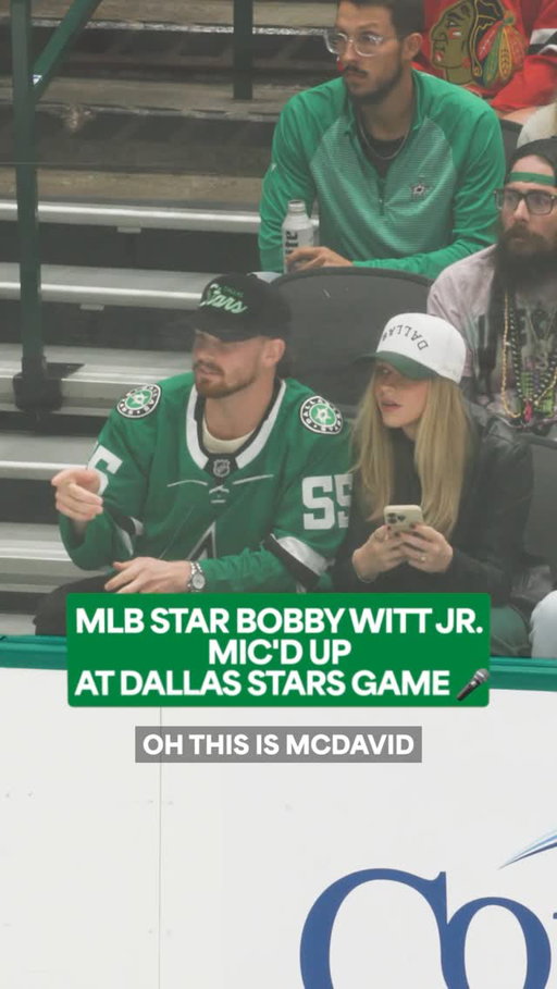 Mic’d up at the glass with Bobby Witt Jr. (@bwitter7) of the @kcroyals! 🎙️

He was ready to throw his hat if Mikko Rantanen got a hat trick on Tuesday...