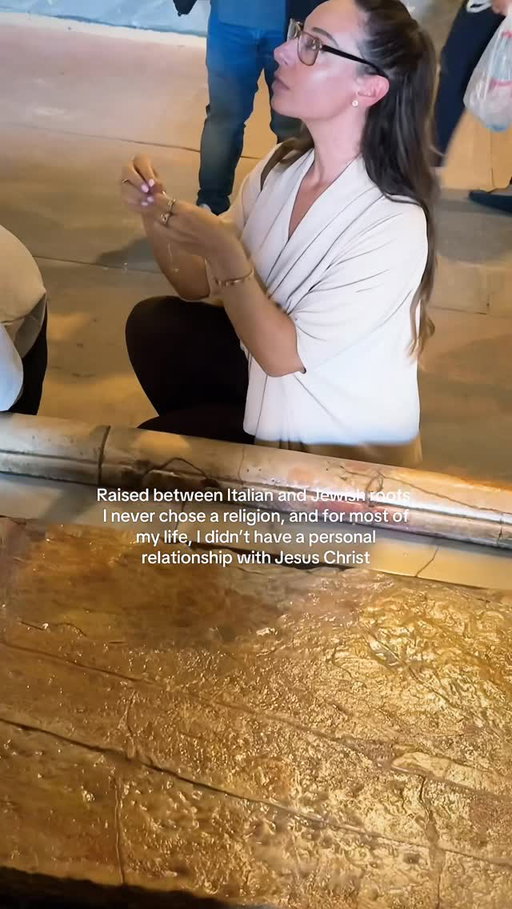 The day I met Jesus Christ 🫶
With Italian and Jewish heritage, I grew up caught between two faiths. and for most of my life, I didn’t know Jesus Christ beyond a name. I’ve always considered myself a spiritual person. Being in Jerusalem, learning his story and feeling his presence changed me in ways I never thought possible. The energy I felt touching the stone where Jesus’s body was laid after he was crucified, is a feeling I’ll never forget. So thankful for him and for this moment. 

#israel #jerusalem #jesuschrist #jesus #italian #jewish #faith #god #godisgood #spiritual #live #love #travel #amazing #experience #thankful #blessed #lifechanging #energy #spirituality