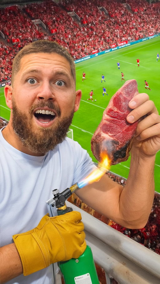 Can I Cook a Steak Inside a Football Stadium?

#football #soccer #food