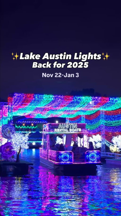 ✨ Lake Austin Lights is BACK! ✨Sat, Nov 22-Jan 3rd @austinrentalboats 

Our favorite holiday event from last year is returning for its second season — bigger and brighter than ever! 🌟 PLUS free Blue Santa Hats for everyone aboard this year!

Step aboard for a 45-minute, fully captained holiday cruise and experience a slow, magical journey around Lake Austin. This year’s cruise features:
 🎄 A dazzling LED forest along the shore 🌊 Seven floating 20-foot 3D LED motifs 🚤 Fully illuminated boats glowing with festive cheer

The highlight is a breathtaking 80-foot Floating Tunnel of Lights — and this year, there are two tunnels! ✨ As your boat glides through, you’ll be surrounded by thousands of twinkling lights and lifelike 3D motifs that transform the lake into a glowing holiday wonderland.

Cozy up with complimentary wool blankets, hand warmers, and bottomless Mozart’s hot chocolate. 🎅

💫 Shared boat rides: $30/person 🍩 Private “donut” boats: $300 🛥️ Private boat rentals (up to 15 people): Starting at $360

Boats launch from Oyster Landing outside Mozart’s Coffee, and you get into Mozarts Festival of Lights free with your ticket.

✨ Tickets will go fast — link in bio to book your cruise!

#lakeaustin #austintexas #holidayevents #holidaylights #texastodo #thingstodoinaustin