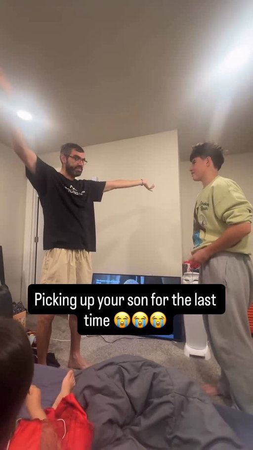This dad thought it would be fun to pick his son up “for the last time” before he turned 15. It ended up being much more emotional than either one thought. 

Wish I could hear my kids say “upper” one more time… 

Via @eric44guz