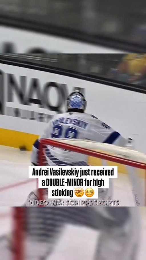 Andrei Vasilevskiy just received a DOUBLE-MINOR for high sticking 🤯😵‍💫

🎥 - Scripps Sports 
#nhl #hockey #bet365 #neverordinary #hockeylife #dailyfaceoff