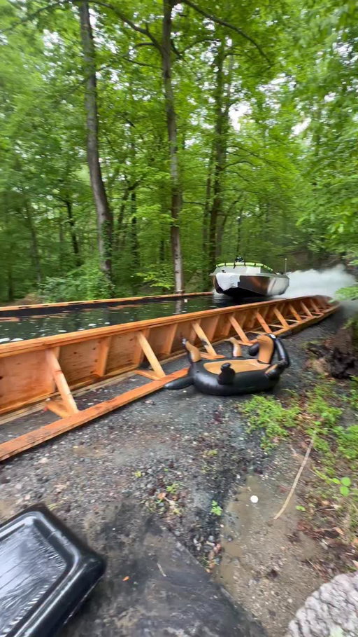 How we built a jet boat jump in our backyard… Live now on YouTube!