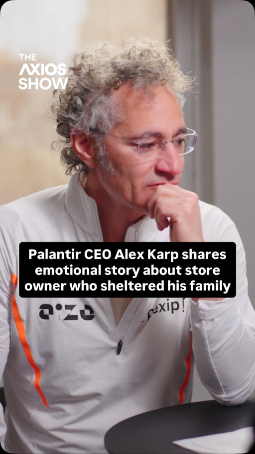 📺 Palantir CEO Alex Karp gets choked up on The Axios Show speaking about the jewelry store owner who gave his family a place to live, and how he still honors them today.

“In general, people don’t help you … but the ones that do are special.”

▶️ Watch the full episode on YouTube: link in bio.