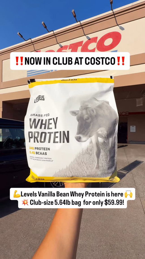 ‼️NOW IN CLUB AT COSTCO‼️
🌟The wait is over! Levels Vanilla Bean Whey Protein is officially here in a club-size 5.64lb bag for just $59.99 (online pricing may vary) 🙌

🥛 Why Levels is different:
✨ 24g protein per scoop
✨ Only 6 clean ingredients
✨ No bogus fillers, no artificial junk
✨ No added sugars
✨ Purity Award Certified Clean 🏆 by Clean Label Project
✨ 80 MASSIVE servings = less than $0.75 each 💪

📍 Available now in select Costco clubs in these cities: 
✅Los Angeles
✅Houston
✅Austin
✅San Antonio
✅NOLA

🛒 Also available on Costco.com while supplies last!

👉Tag your gym buddy 💪and stock up on clean gains today!

#levelsprotein #nothingfakeever @levelsprotein @costco #costco
