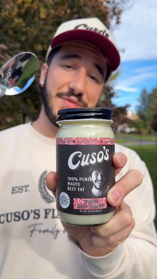 Your newest kitchen staple has arrived. 👀🥩🔥
Wagyu Beef Tallow is available on the site now. 

#cusocuts #beeftallow #bbqstaples