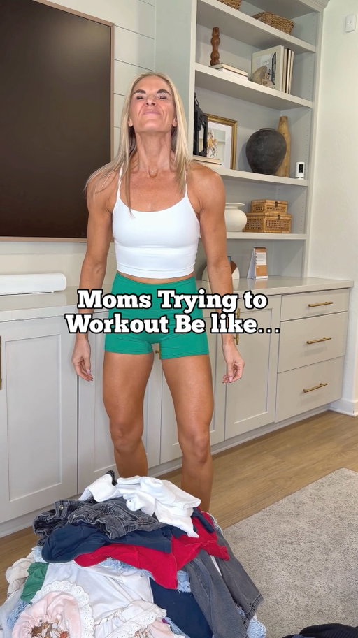 Who’s with me?? Using the famous words from the movie Bridesmaids …“Look away!!!” 😆☠️👀
 Just close your eyes… and get that workout in! 💪
There’s always someone or something waiting for you OR something you “should” be doing. But at some point, your physical and mental health have to matter because when you take care of yourself, you can handle everything else better.
Getting in a solid workout a couple times a week can do wonders for both your body and your mind! 

So tell me -what’s something you struggle with when it comes to fitness or health? Drop it in the comments! 👇 We’re a community, and we can help each other so if you have a tip for a comment you see respond to it too💥

If you relate to the chaos of motherhood we would be friends so follow @deliciouslyfitnhealthy for more! 

And Check out my Personal Coaching Client transformation @dfh.training.pics 

I would love to get to know and work with you! 
Andrea
