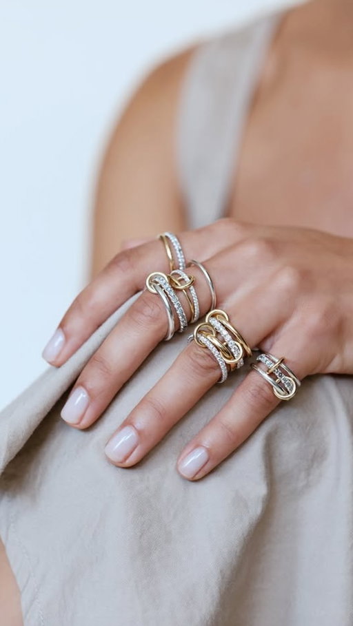 Introducing Spinelli Kilcollin, these signature linked rings and sculptural designs redefine contemporary fine jewellery.

Now available at Touch of Gold.