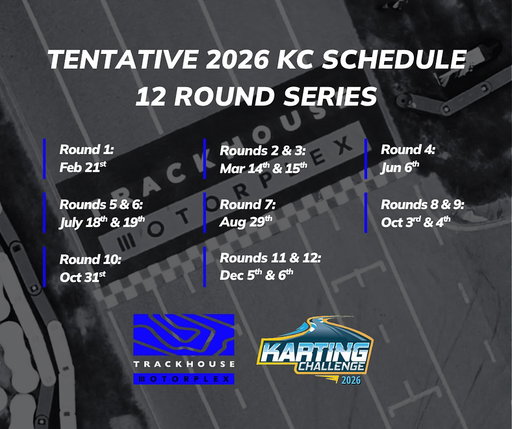 📣📣📣 This just in - The 2026 Karting Schedule at Trackhouse Motorplex.