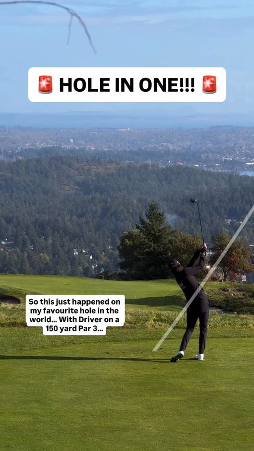 👀 I always knew I was going to make an ace doing something stupid like this ♠️ To do it on my favourite hole in the world is pretty damn cool. 14th Hole @bearmtngolf - Par 3 158 Yards. 9th career HIO!! #golf