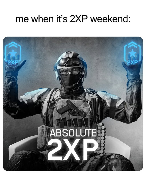 Double down this weekend in #Battlefield6 ⚡️⚡️

Every kill, assist, and win pays 2X. Level up faster before Monday hits.