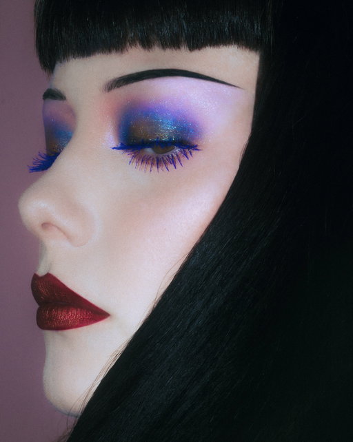 @chanel.beauty les 9 ombres palette in 849 the space traveller 
@kaleidosmakeup glowing iris eyeshadow quad 
@fentybeauty elec’trip blue hella thicc mascara 
@meltcosmetics pennywise metallic lipstick
