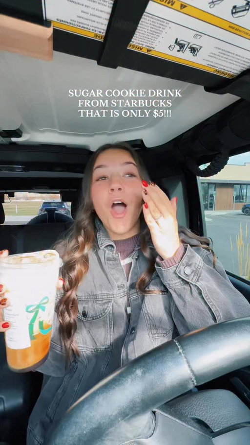 THIS SUGAR COOKIE DRINK IS AMAZING!! Go try it out and let me know what you think!! ❄️☃️ @starbucks #lifestyleinfluencer #fulltimecontentcreator #drinktok #starbucksdrinks #starbuckswintermenu