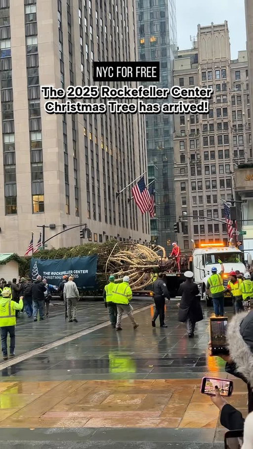 The 2025 Rockefeller Center Christmas Tree has arrived! 🌲 

Watch as the 75-foot, 11-ton Norway Spruce arrives on the Plaza & is installed by the team 

& enjoy free kids crafts, art workshops, meet Santa, free treats & more

Festivities run from 10am-3pm (tree usually arrives by 8am and takes a few hours to set up). Don’t miss this festive start to the holiday season on Saturday, 

& save the date for the Rockefeller Center Christmas Tree lighting on December 3!

The NYC holiday season has begun!

#nycforfree #rockefellercenter #christmas #christmasinnewyork