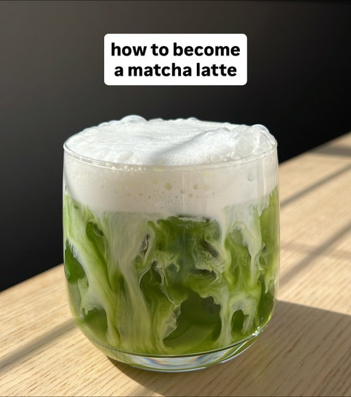 how to become a matcha latte 🧍🏻‍♀️🍵