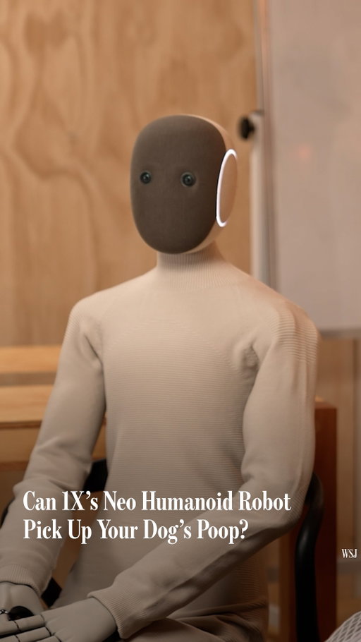 Can a humanoid robot pick up your dog's poop? 💩⁠
⁠
Neo is a home humanoid robot built by 1X Technologies. Since its announcement, many have wondered what exactly Neo can—and can’t—do on its own. At the link in our bio, WSJ’s Joanna Stern sat down with the company’s CEO, Bernt Bornich.