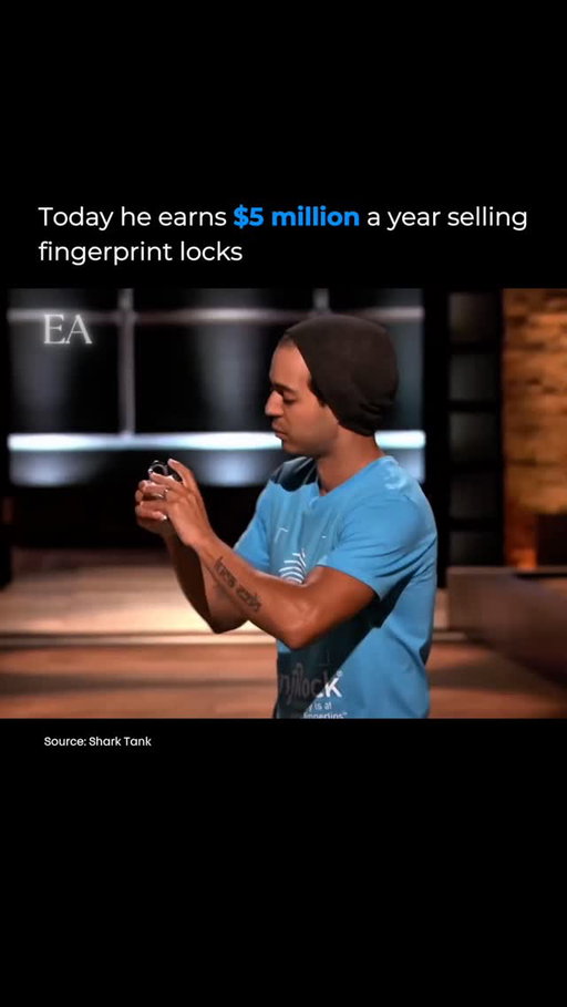 He went from an idea on paper to building a $5 million-a-year business — all from a simple fingerprint lock.

During his Shark Tank pitch, he revealed the product charges for only 30 minutes and lasts an entire year on one charge. Retail surveys showed nearly everyone wanted one — and for good reason. With a $20 production cost and a $60 price tag, his margins were unbeatable. Even Sam’s Club wanted 30,000 units before the product officially launched.

What started as a small prototype turned into a global demand machine. Proof that one smart idea, backed by execution, can unlock more than just doors.

→ Follow @entrepreneurarchived for more timeless lessons from the world’s boldest leaders.

#SharkTank #Entrepreneurship #SuccessStory #BusinessGrowth #Innovation #Mindset #EntrepreneurMindset #Wealth #Startup #Leadership
