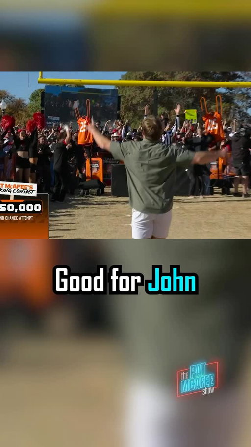 ONE KICK FOR $500,000 💰💰

YOUR KICKING STORY DOESN’T HAVE TO END WITH A MISS..

ONE MORE KICK JOHN

$250,000 TO YOU & $250,000 TO CHARITY

🗣🗣JOHN JOHN JOHN JOHN

GOOD FOR JOHN 

YOU DID IT #CollegeGameDay