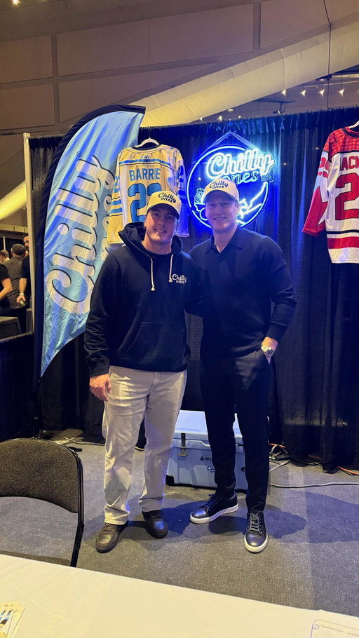 Last night we had the honour of welcoming Co-Founder + Chief @chillyonesbeer, Tyson Barrie (@tysonbarrie4) and their newly appointed Chilly Ones Ambassador Nathan MacKinnon (@mackinnon29) to #RMWFF25 in #YEG! 

What a [chill] surprise to kick off the festivities here in Edmonton!😎

Catch Tyson at the Chilly Ones booth this afternoon and try a taste of the most crushable beer on the 🌎! 🍻

#RMWFF25 Edmonton Details⬇️

📅 Saturday, Nov. 8
🕛 Afternoon: 12:00 PM – 4:00 PM
🕕 Evening: 6:00 PM – 10:00 PM
📍Edmonton Convention Centre [ 9797 Jasper Ave NW ]
🎟️ Head to the 🔗 in our bio!