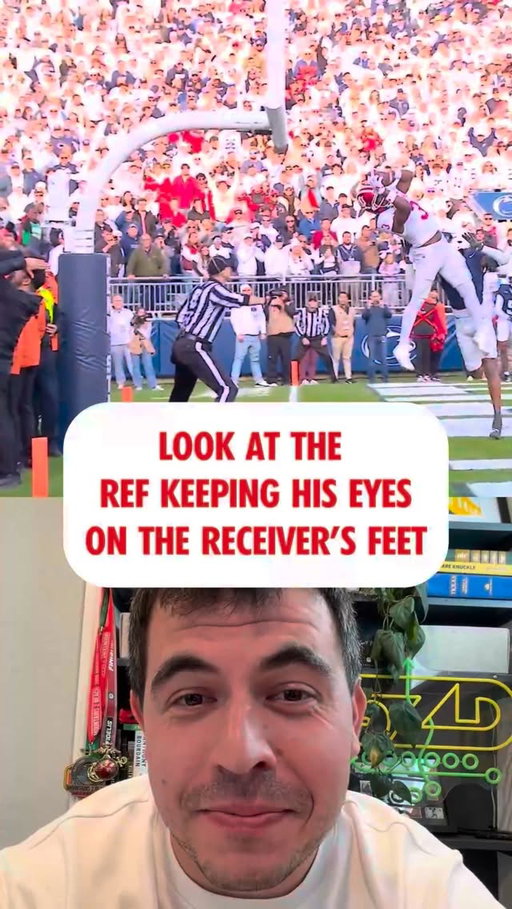 Absolutely textbook. Indiana over Penn State, yeah, but also THE REF. #cfb #collegefootball