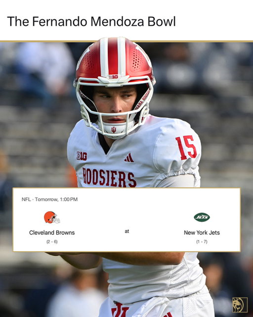 Fernando Mendoza is looking like this year's QB1 👀 

#CFB #Indiana #Hoosiers #Football #NFLDraft #Browns #Jets