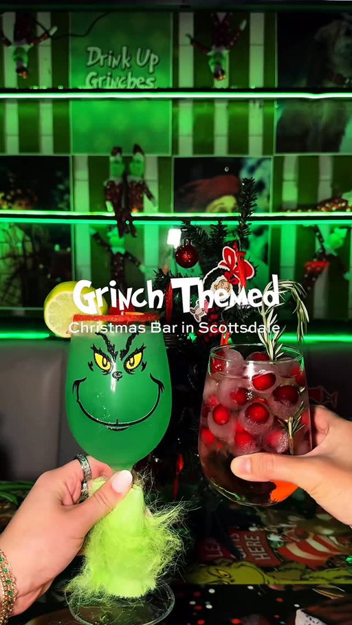 50 Shades Christmas Pop-Up is back and this year we’re heading to Whoville!!! 🎄💚 The drinks are adorable, the vibes are chaotic in the best way, and it’s the perfect excuse to get a little Grinchy this weekend
📍 @50shadesofroseaz 7419 E Indian Plaza
Scottsdale, AZ  85251